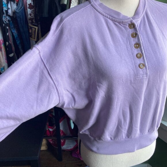 Women's Gap Lavender Sweatshirt S Petite - Picture 3 of 4